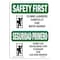 Signmission OSHA Sign, Climb Ladders Carefully Bilingual, 14in X 10in Decal, 10" W, 14" L, Landscape OS-SF-D-1014-L-10755 - alternate 1